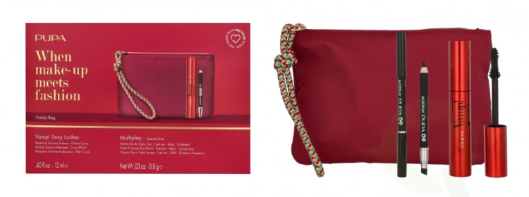 Pupa Milano Pupa Vamp! Sexy Lashes Makeup Set 12.8 ml Mascara #011 Sexy Black 12ml/Multiplay Pen #09 Deep Black 0,8gr/Bag