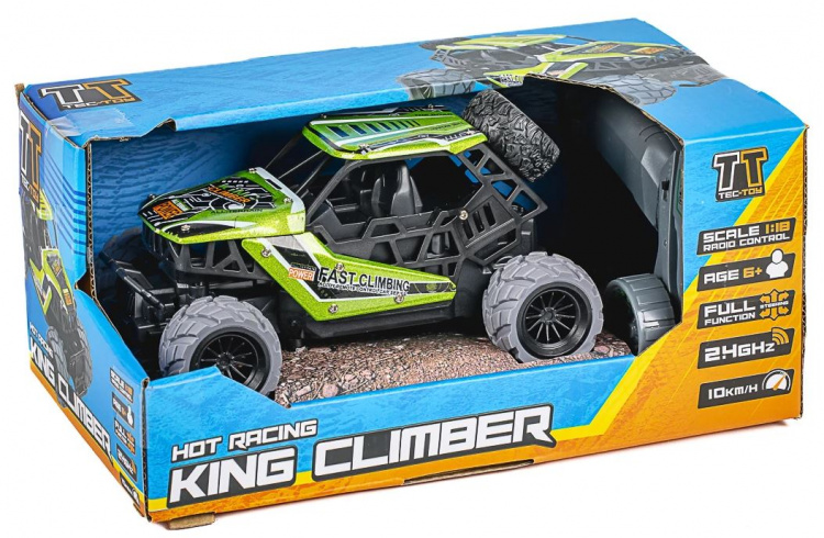 TEC-TOY King Climber R/C 1:18 2,4G 3,7V Li-ion, grønn (471416)