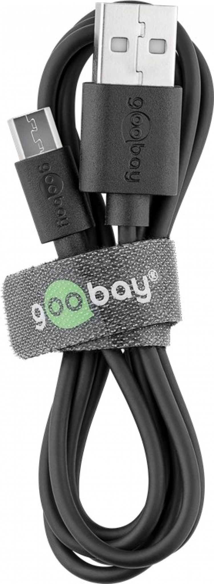 Goobay Micro-USB-ladesett (5 W) Strømforsyning med Micro-USB-kabel 1 m (svart)