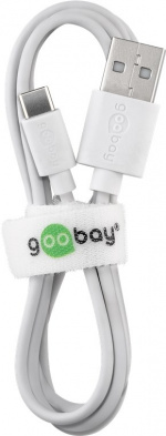 Goobay USB-C™ Dual Charging Kit (5 W) Strømforsyning med USB-C™-kabel 1 m (hvit)