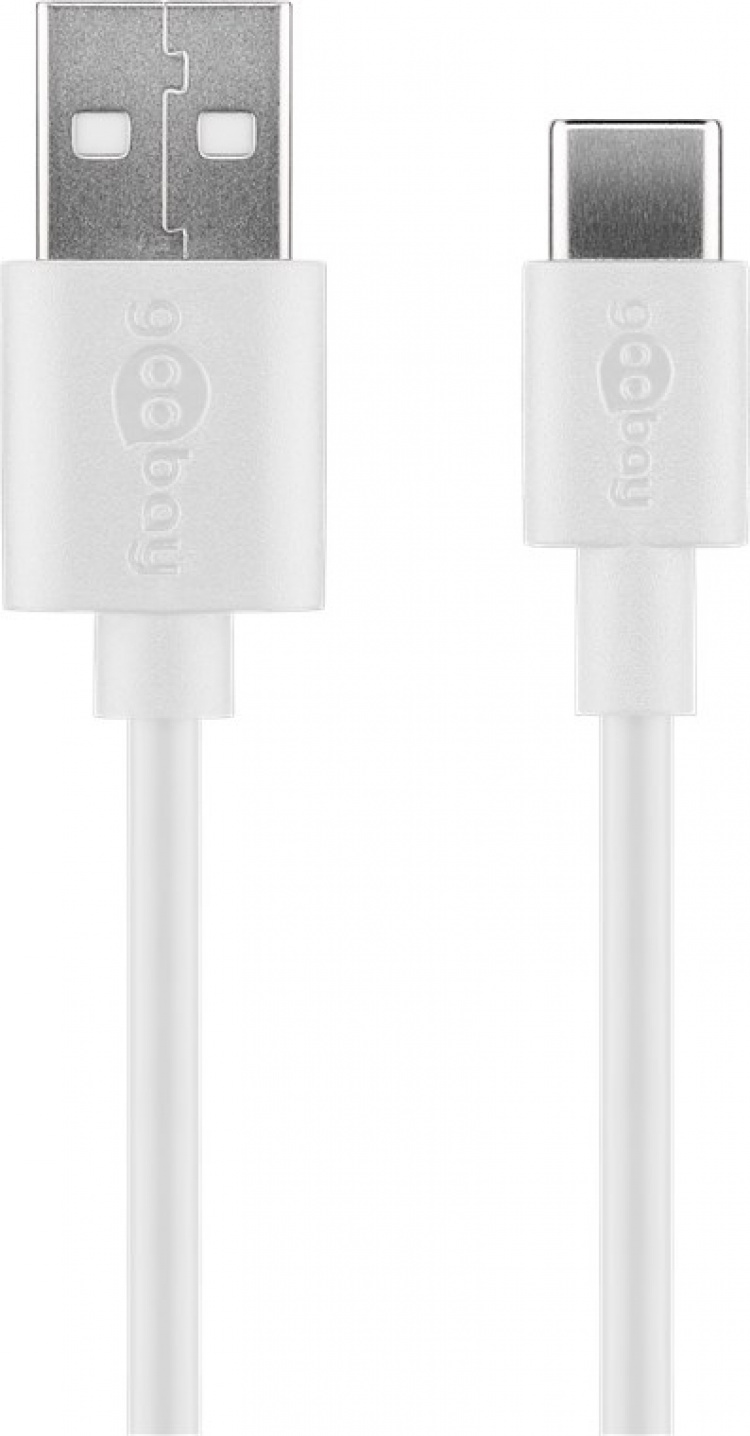 Goobay USB-C™ Dual Charging Kit (5 W) Strømforsyning med USB-C™-kabel 1 m (hvit)