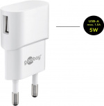 Goobay USB-C™ Dual Charging Kit (5 W) Strømforsyning med USB-C™-kabel 1 m (hvit)