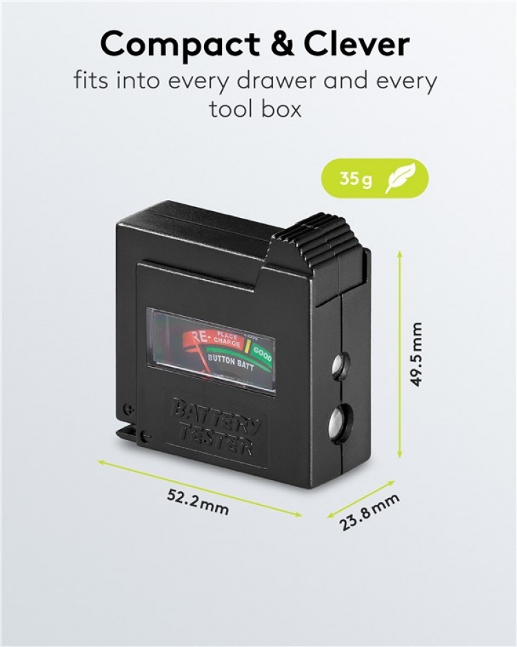 Goobay Batteritester for standardbatterier