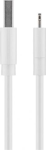 Goobay Lightning USB-kabel for lading og synkronisering, 1 m, hvit MFi-kabel for Apple iPhone/iPad