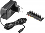 Goobay Universell strømforsyning (9 V - 24 V maks. 24 W / 1,5 A) inkl. 7x DC-adaptere