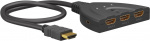 Goobay Manuell HDMI™-bryter 3 til 1 (4K @ 60 Hz) for å bytte mellom 3 x HDMI™-enheter koblet til 1 x HDMI™-skjerm Goobay Manuell HDMI™-bryter 3 til 1 (4K @ 60 Hz) for å bytte mellom 3 x HDMI™-enheter koblet til 1 x HDMI™-skjerm