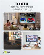 Goobay Manuell HDMI™-bryter 3 til 1 (4K @ 60 Hz) for å bytte mellom 3 x HDMI™-enheter koblet til 1 x HDMI™-skjerm Goobay Manuell HDMI™-bryter 3 til 1 (4K @ 60 Hz) for å bytte mellom 3 x HDMI™-enheter koblet til 1 x HDMI™-skjerm