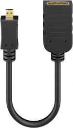 Goobay Micro HDMI™ / HDMI™-adapter, 4K/60 Hz HDMI™ Micro Connector (Type D) > HDMI™ Socket (Type A)