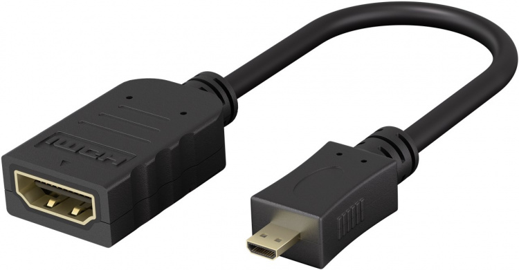 Goobay Micro HDMI™ / HDMI™-adapter, 4K/60 Hz HDMI™ Micro Connector (Type D) > HDMI™ Socket (Type A)