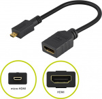 Goobay Micro HDMI™ / HDMI™-adapter, 4K/60 Hz HDMI™ Micro Connector (Type D) > HDMI™ Socket (Type A)