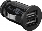 Goobay Dobbel USB-billader USB-C™, USB-A (12 W) billadeadapter med 2x USB-A og USB-C™-kabel 1,0 m (svart)