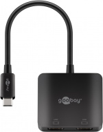 Goobay USB-C™ til 2x HDMI™-adapter utvider én USB-C™-port med to HDMI™-porter