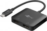 Goobay USB-C™ til 2x HDMI™-adapter utvider én USB-C™-port med to HDMI™-porter
