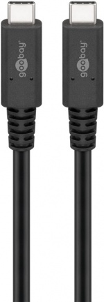 Goobay Synkroniser og lad USB-C™-kabel, USB4™ Gen 3x2, 240 W, 0,7 m USB-C™-kontakt > USB-C™-kontakt Goobay Synkroniser og lad USB-C™-kabel, USB4™ Gen 3x2, 240 W, 0,7 m USB-C™-kontakt > USB-C™-kontakt