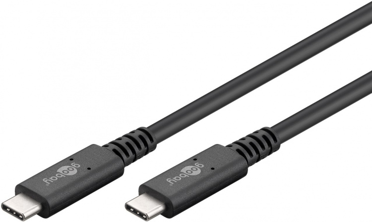 Goobay Synkroniser og lad USB-C™-kabel, USB4™ Gen 3x2, 240 W, 0,7 m USB-C™-kontakt > USB-C™-kontakt Goobay Synkroniser og lad USB-C™-kabel, USB4™ Gen 3x2, 240 W, 0,7 m USB-C™-kontakt > USB-C™-kontakt