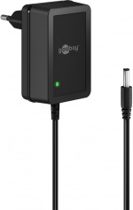 Goobay 12 V strømforsyning (18 W / 1,5 A) med senterpinne (hann) 5,5 mm x 2,5 mm