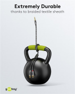 Goobay Lydadapterkabel AUX, 3,5 mm jack til stereo RCA-plugg, 5 m, 3,5 mm plugg (3-pinners, stereo) > 2 x RCA-plugg (lyd venstre/høyre)