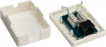 Goobay 1-port RJ45 koblingsboks, CAT 6, UTP, hvit, uinnkapslet