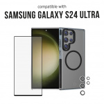 3SIXT 4in1 Protection Bundle mobilskall, skjermbeskytter, kamerabeskytter og stressfri applikator, kompatibel med Samsung Galaxy S24 Ultra, gjennomsiktig 3SIXT 4in1 Protection Bundle mobilskall, skjermbeskytter, kamerabeskytter og stressfri applikator, kompatibel med Samsung Galaxy S24 Ultra, gjennomsiktig