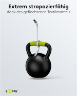 Goobay USB-C™ supermyk tekstilkabel med metallkontakter, 0,5 m, hvit Elegant og ekstra robust tilkoblingskabel for enheter med USB-C™-port