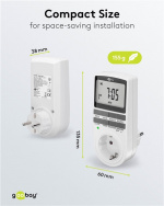 Goobay Digitalt programmerbart tidsur med kontakt med jording (type F)