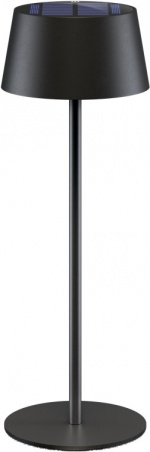 Goobay Trådløs solcelledrevet LED-bordlampe, svart med berøringskontroll, 150 lm, varmhvit (3000 K), trinnløst dimbar Goobay Trådløs solcelledrevet LED-bordlampe, svart med berøringskontroll, 150 lm, varmhvit (3000 K), trinnløst dimbar