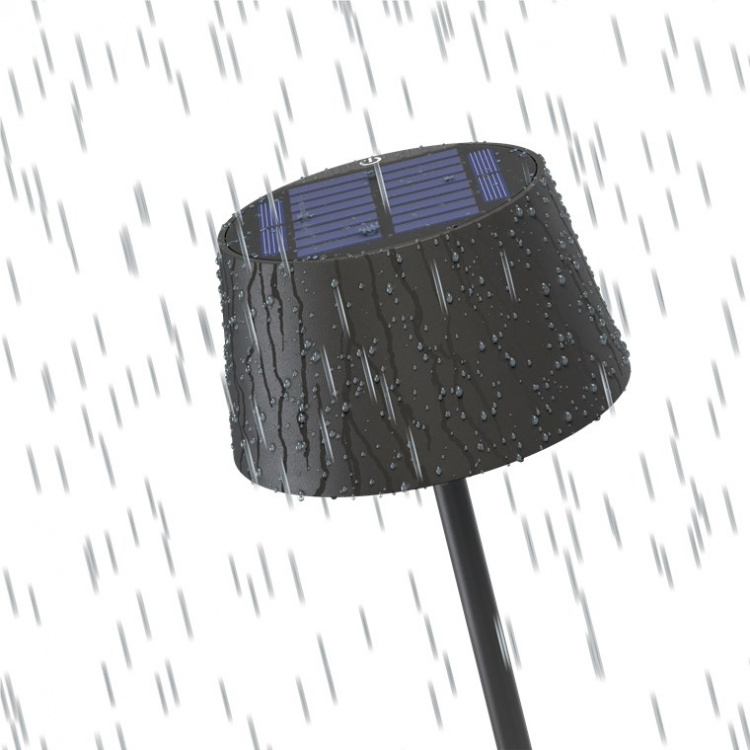 Goobay Trådløs solcelledrevet LED-bordlampe, svart med berøringskontroll, 150 lm, varmhvit (3000 K), trinnløst dimbar Goobay Trådløs solcelledrevet LED-bordlampe, svart med berøringskontroll, 150 lm, varmhvit (3000 K), trinnløst dimbar