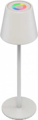 Goobay Trådløs LED-bordlampe RGBW, hvit med berøringskontroll, 150 lm, mange RGB-lysfarger og varmhvit (3000 K), trinnløst dimbar