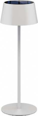 Goobay Trådløs solcelledrevet LED-bordlampe, hvit med berøringskontroll, 150 lm, varmhvit (3000 K), trinnløst dimbar Goobay Trådløs solcelledrevet LED-bordlampe, hvit med berøringskontroll, 150 lm, varmhvit (3000 K), trinnløst dimbar