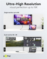 Goobay USB-C™-kabel, USB4™ versjon 2.0, 240 W, 80 Gbit/s, Power Delivery, 1,2 m USB-C™-kontakt > USB-C™-kontakt