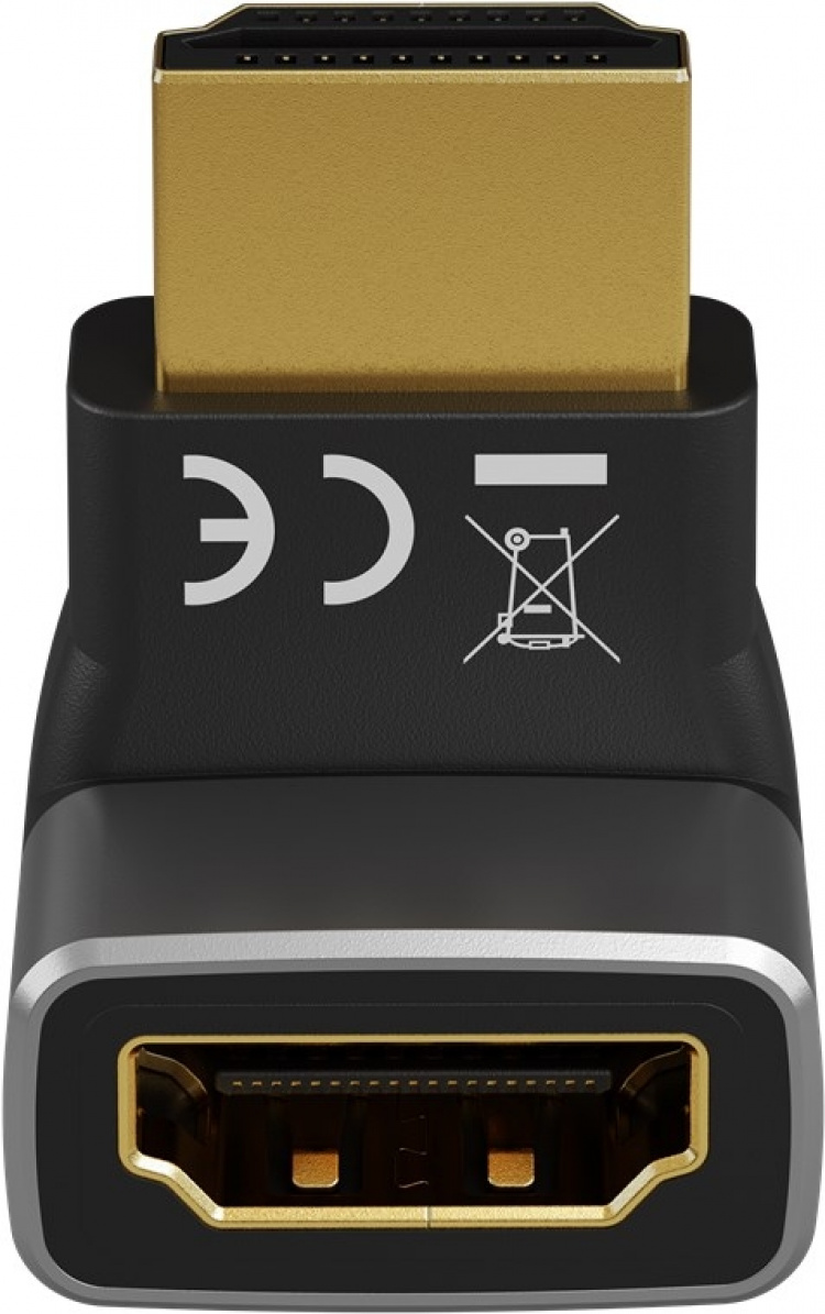 Goobay HDMI™ vinkeladapter 90° vertikal, 8K/60Hz HDMI™-kontakt (type A) > HDMI™-kontakt (type A) 90° Goobay HDMI™ vinkeladapter 90° vertikal, 8K/60Hz HDMI™-kontakt (type A) > HDMI™-kontakt (type A) 90°