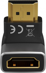 Goobay HDMI™ vinkeladapter 270° vertikal, 8K/60Hz HDMI™-kontakt (type A) > HDMI™-kontakt (type A) 270°