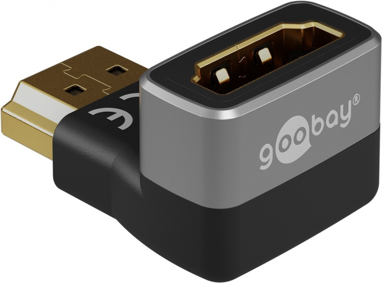 Goobay HDMI™ vinkeladapter 270° vertikal, 8K/60Hz HDMI™-kontakt (type A) > HDMI™-kontakt (type A) 270°