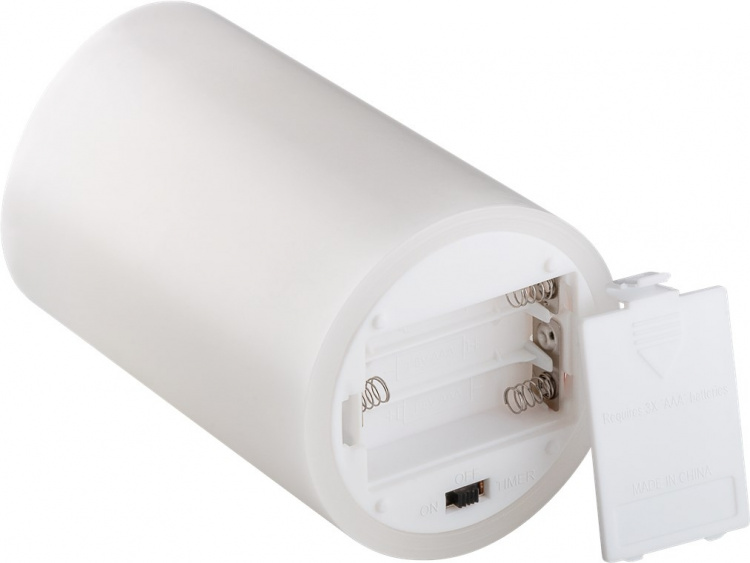 Goobay 4-pakning LED-lys av ekte voks, hvit, inkl. 12x AAA (LR03) med timerfunksjon og pendelveke, batteridrevet, varmhvit (2700 K)