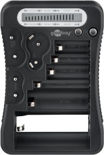 Goobay Batteritester med LCD-display for standard- og fotobatterier og alle vanlige knappceller