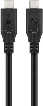 Goobay USB-C™-kabel, USB 3.2, 60 W, 5 Gbit/s, Power Delivery, 0,5 m USB-C™-kontakt > USB-C™-kontakt