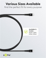 Goobay USB-C™ supermyk tekstilkabel med metallkontakter, 0,5 m, svart Elegant og ekstra robust tilkoblingskabel for enheter med USB-C™-port Goobay USB-C™ supermyk tekstilkabel med metallkontakter, 0,5 m, svart Elegant og ekstra robust tilkoblingskabel for enheter med USB-C™-port