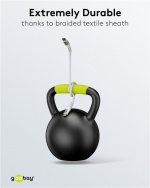 Goobay Lightning-USB-C™ supermyk tekstilkabel med metallkontakter, 2 m, hvit MFi-sertifisert, elegant og ekstra robust lade- og synkroniseringskabel for Apple iPhone/iPad (hvit)