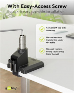 Goobay Enkelt skjermfeste med gassfjær, svart, for skjermer fra 17 til 32 tommer (43 - 81 cm), maks. 9 kg, enkel snap-in-montering av armene