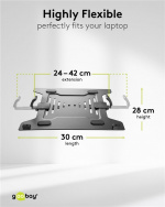 Goobay Skjermfeste med laptop-arm Flex, svart arbeidsstasjon for skjermer fra 13 til 32 tommer (33 - 81 cm) pluss en bærbar datamaskin, skjerm maks. 8 kg/laptop 4,5 kg Goobay Skjermfeste med laptop-arm Flex, svart arbeidsstasjon for skjermer fra 13 til 32 tommer (33 - 81 cm) pluss en bærbar datamaskin, skjerm maks. 8 kg/laptop 4,5 kg
