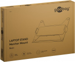 Goobay Deluxe laptop-feste for monitorarm, svart, for bærbare datamaskiner fra 11,6 til 17,3 tommer (29 - 44 cm), maks. 9 kg, for montering på en skjermbrakett
