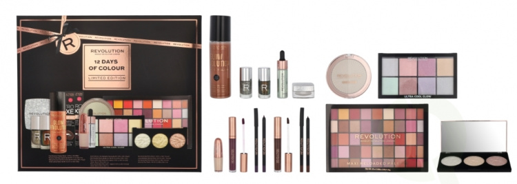 Makeup Revolution Adventskalender Limited Edition 12 deler 12 stk