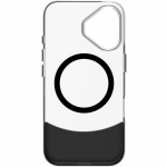 Celly Magdual MagSafe-kompatibelt skall iPhone 16 Svart + gjennomsiktig