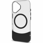 Celly Magdual MagSafe-kompatibelt skall iPhone 16 Svart + gjennomsiktig