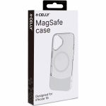 Celly Magdual MagSafe-kompatibelt skall iPhone 16 Hvit + gjennomsiktig Celly Magdual MagSafe-kompatibelt skall iPhone 16 Hvit + gjennomsiktig