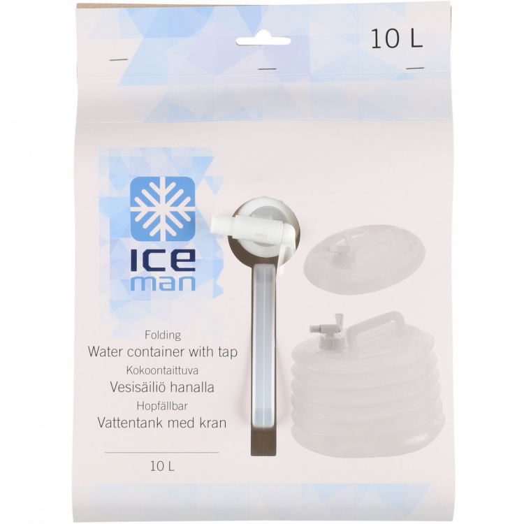 Iceman Sammenleggbar vannbeholder med tappekran 10 L