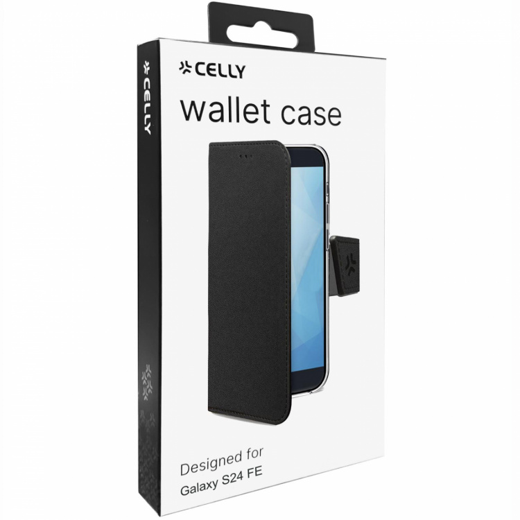 Celly Wally Wallet Wallet-etui Galaxy S24 FE Svart