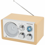 Denver AM/FM analog radio Lyst treverk