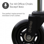 Desire2 Gummihjul 22mm for Universalstoler 5-pk Desire2 Gummihjul 22mm for Universalstoler 5-pk