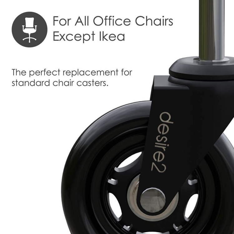 Desire2 Gummihjul 22mm for Universalstoler 5-pk Desire2 Gummihjul 22mm for Universalstoler 5-pk